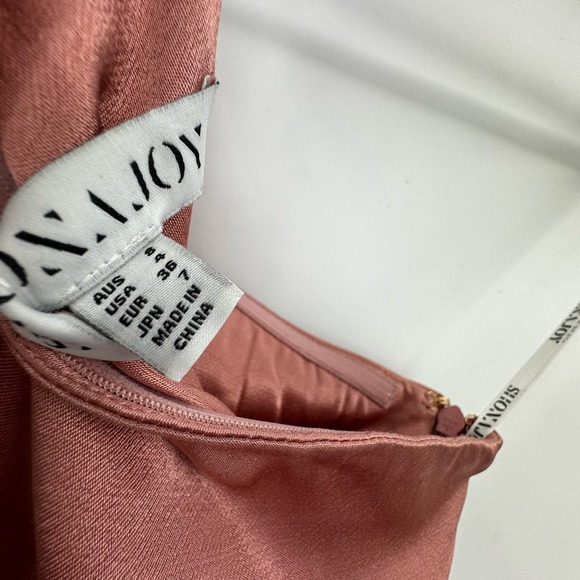 Shona Joy La Lune Asymmetrical Gathered Maxi Dress Antique Rose Size 4 NWT - Picture 13 of 15